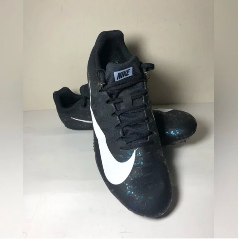 Nike Racing track spikes black blue splashes men’s size 13